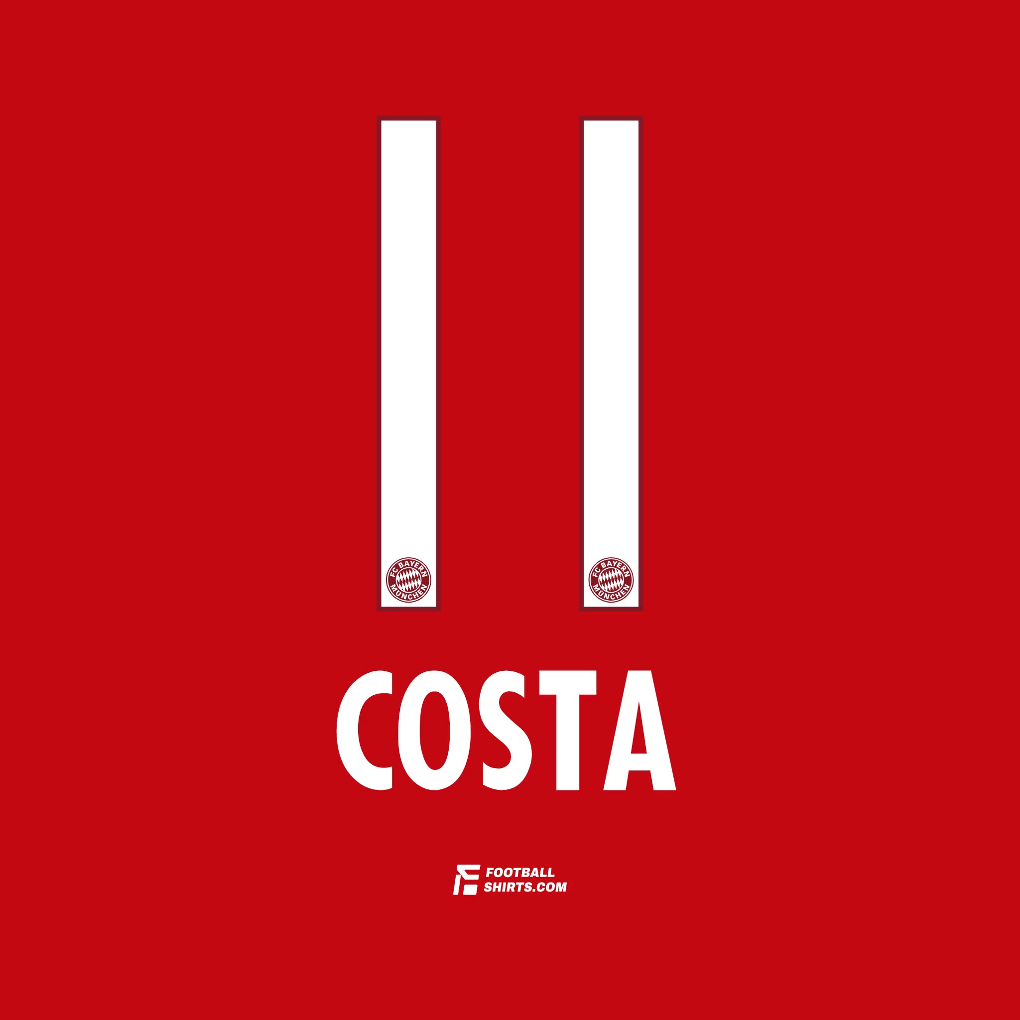 2015/16 Bayern Munich Heim Costa #11 | Offizieller Flock