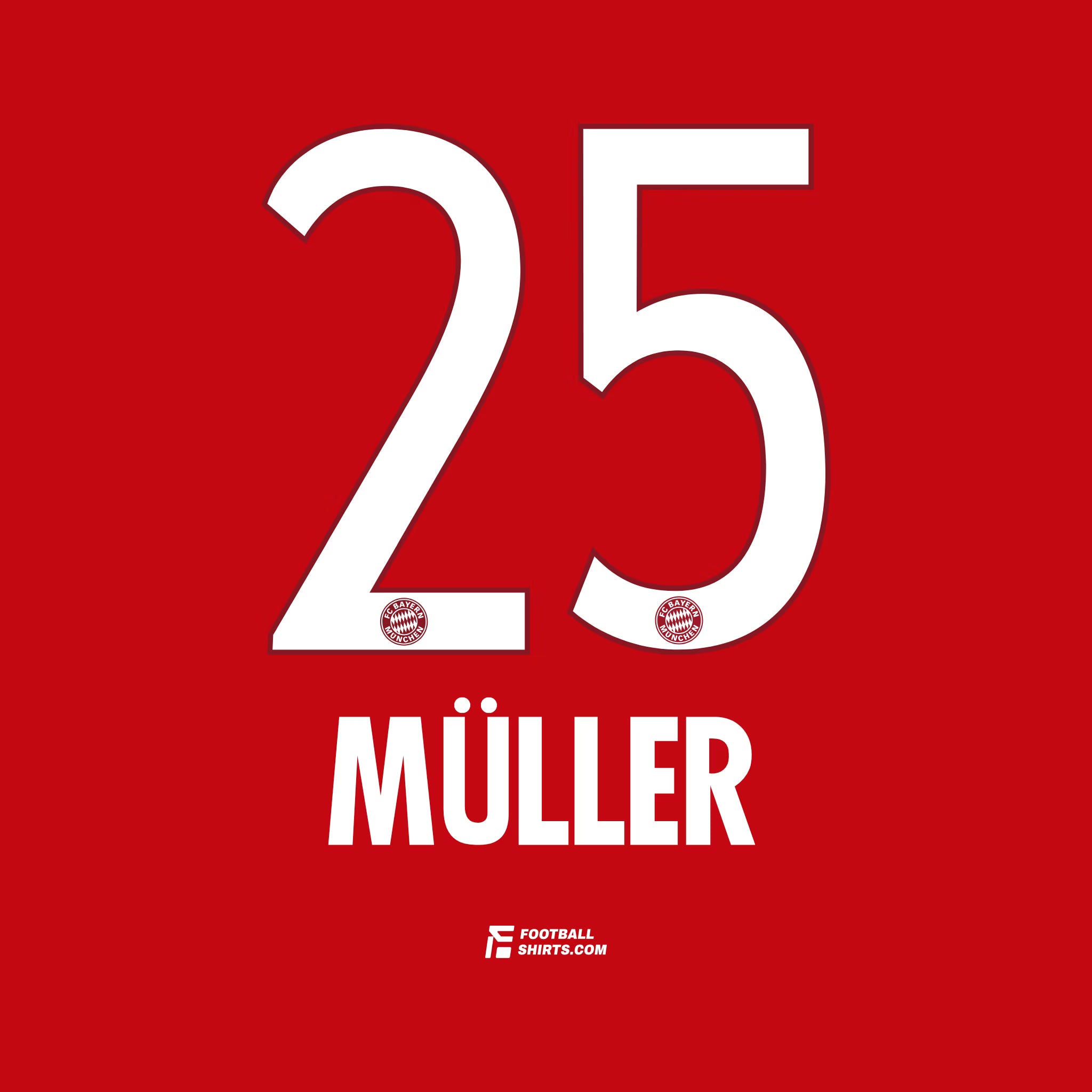 2015/16 Bayern Munich Heim Müller #25 | Offizieller Flock