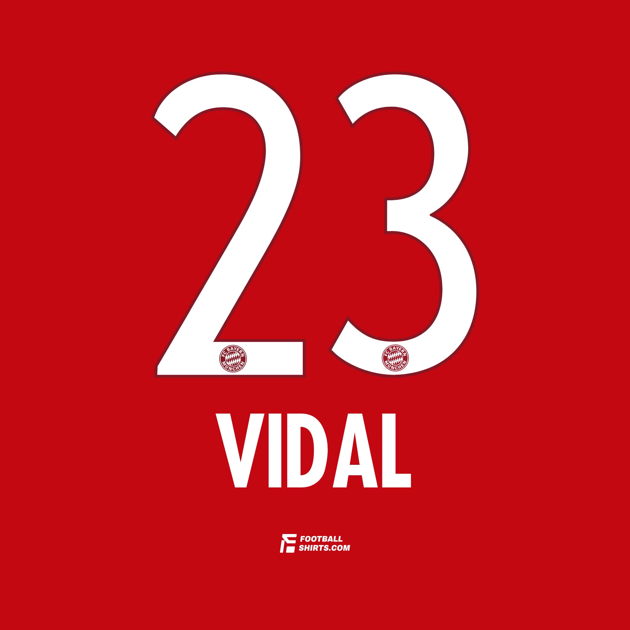 2015/16 Bayern Munich Heim Vidal #23 | Offizieller Flock