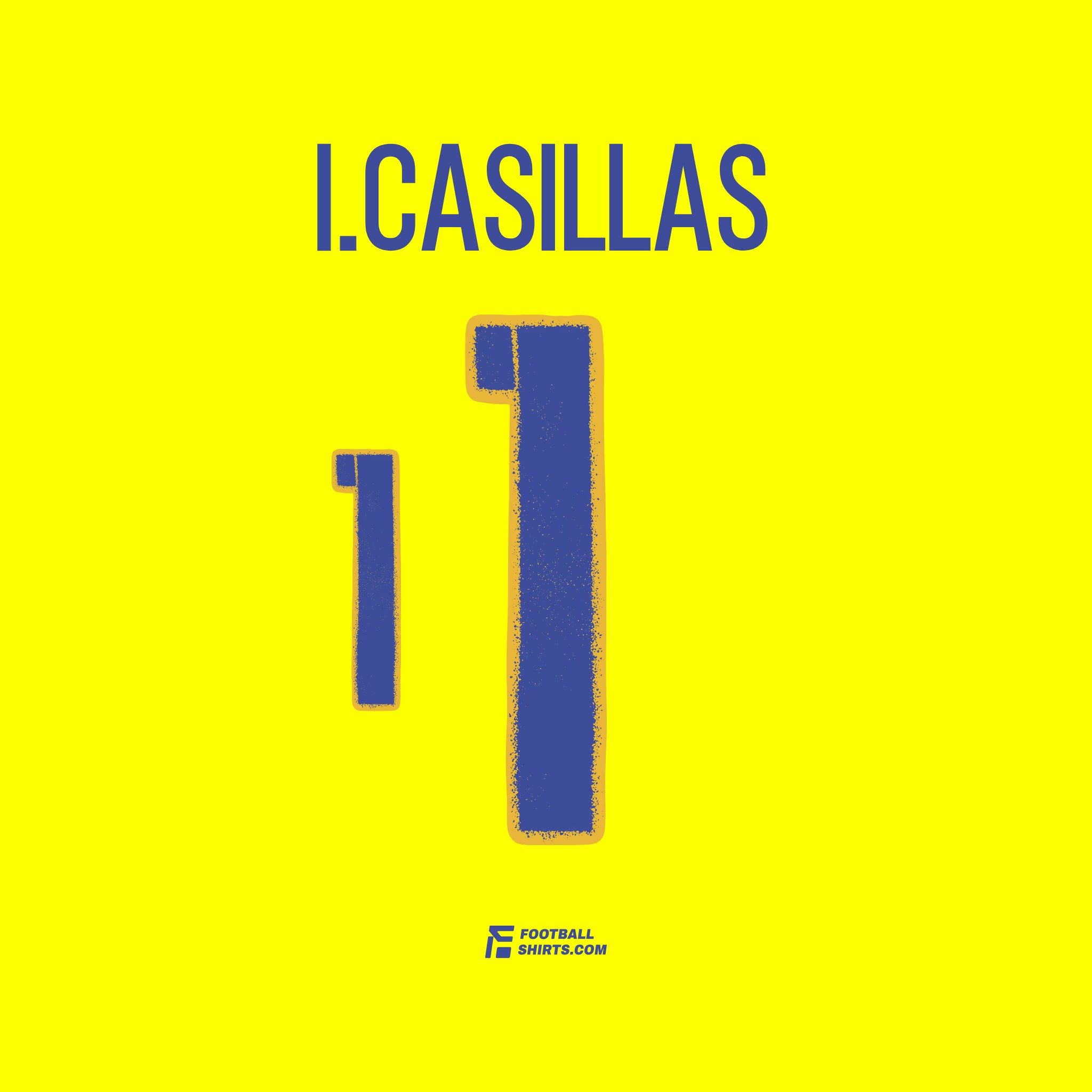 2016 Spanien Torwart Auswärts I. Casillas #1 | Offizieller Flock