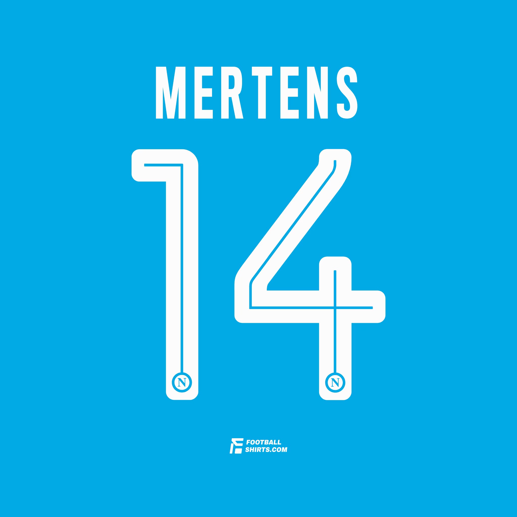 2017-18 Napoli Heim/Fourth Mertens #14 | Offizieller Flock