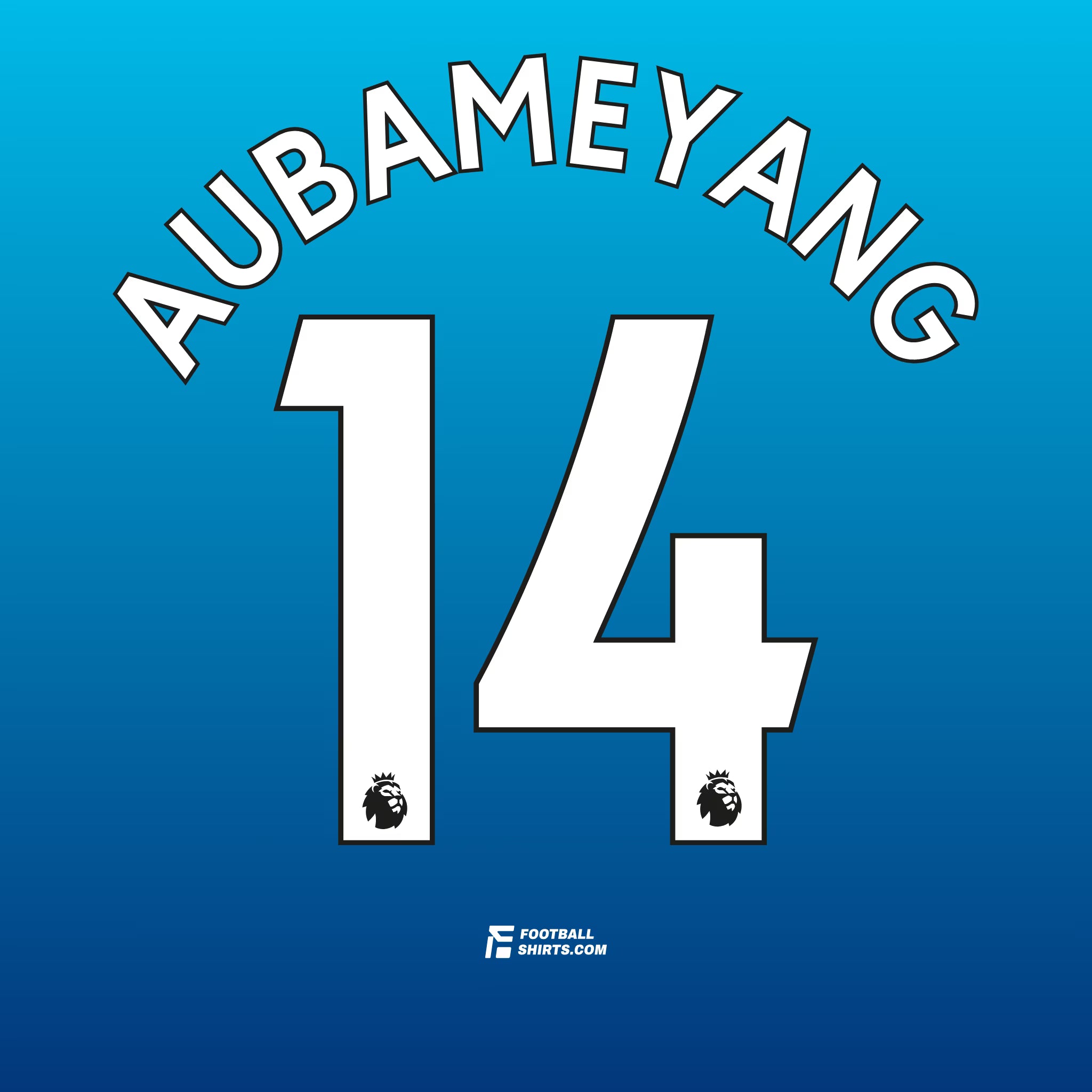 2017-22 Arsenal Heim/Auswärts/Drittes Aubameyang #14 | Offizieller Flock