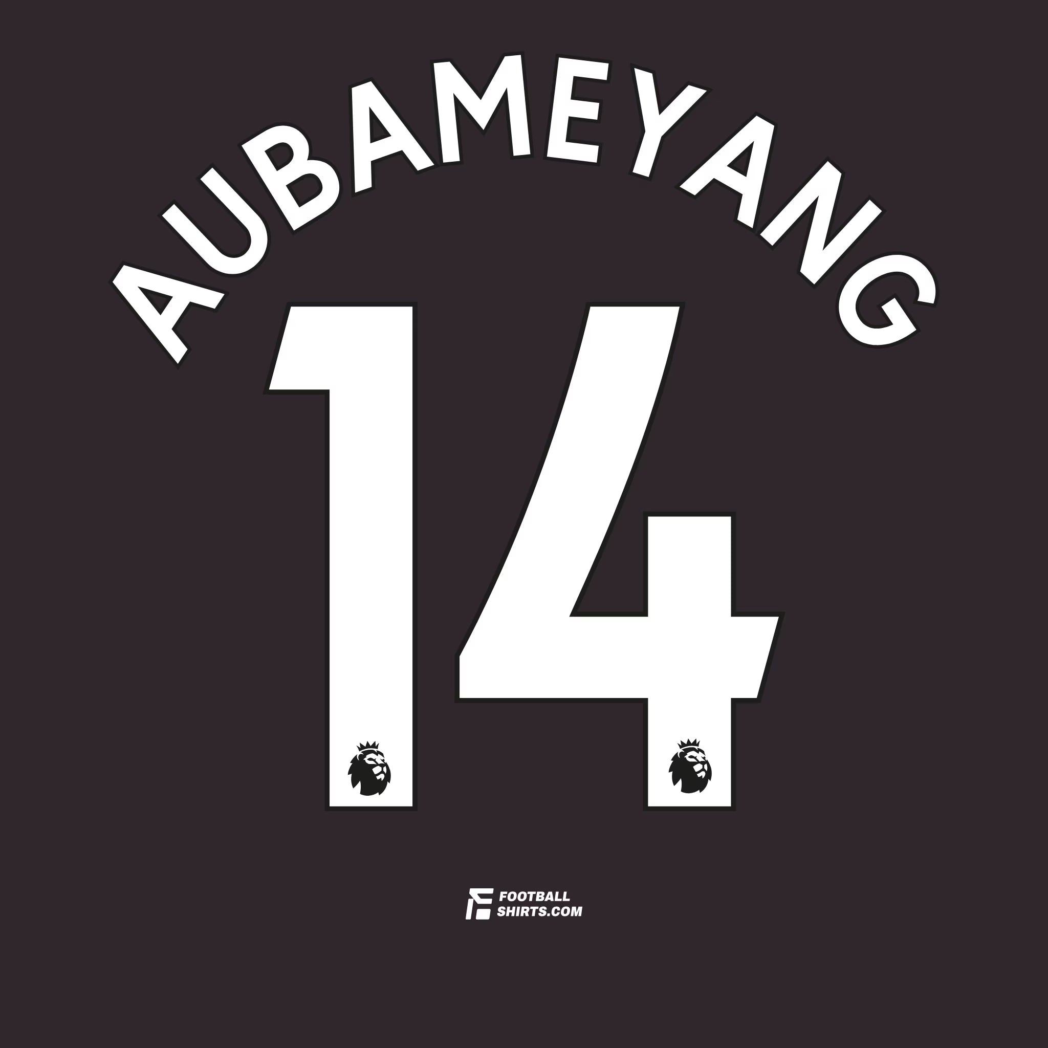 2017-22 Arsenal Heim/Auswärts/Drittes Aubameyang #14 | Offizieller Flock