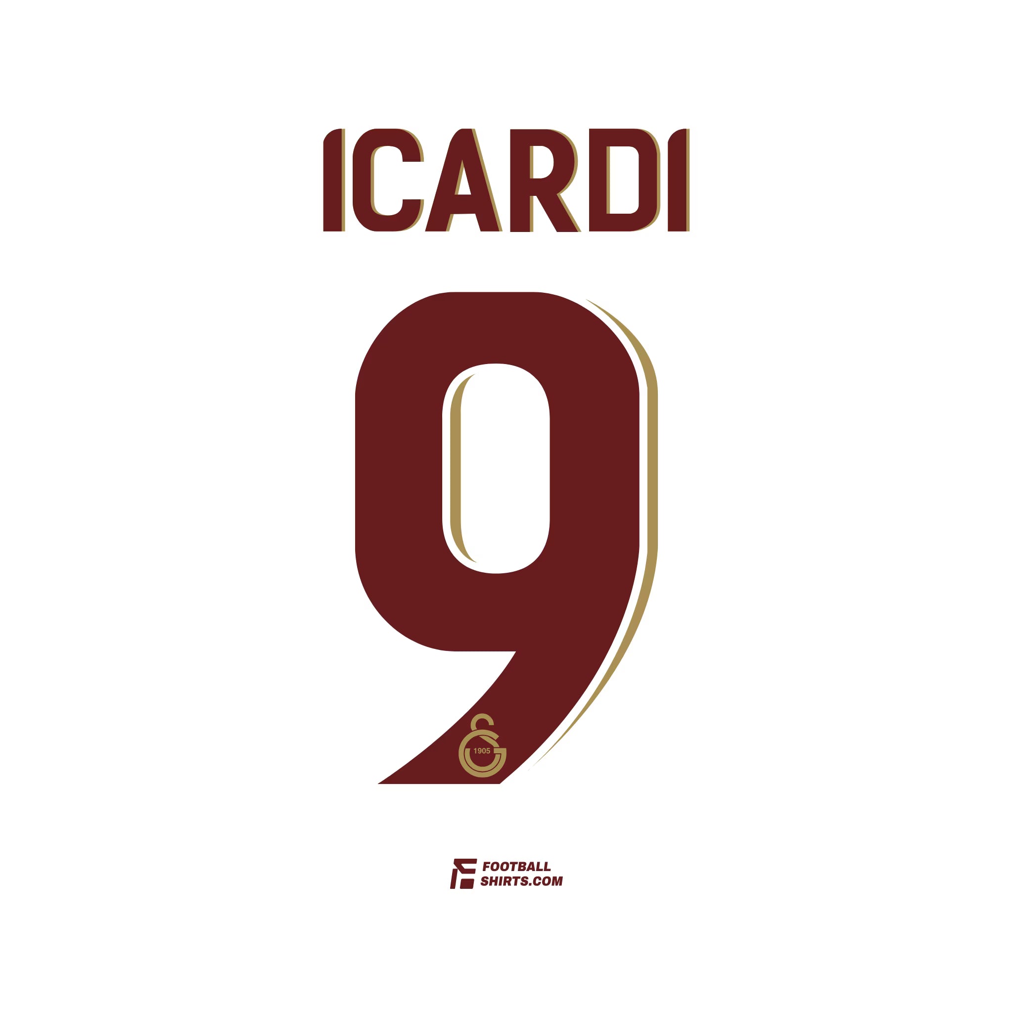 2022-26 Galatasaray Cup Heim/Auswärts/Drittes Icardi #9 | Offizieller Flock