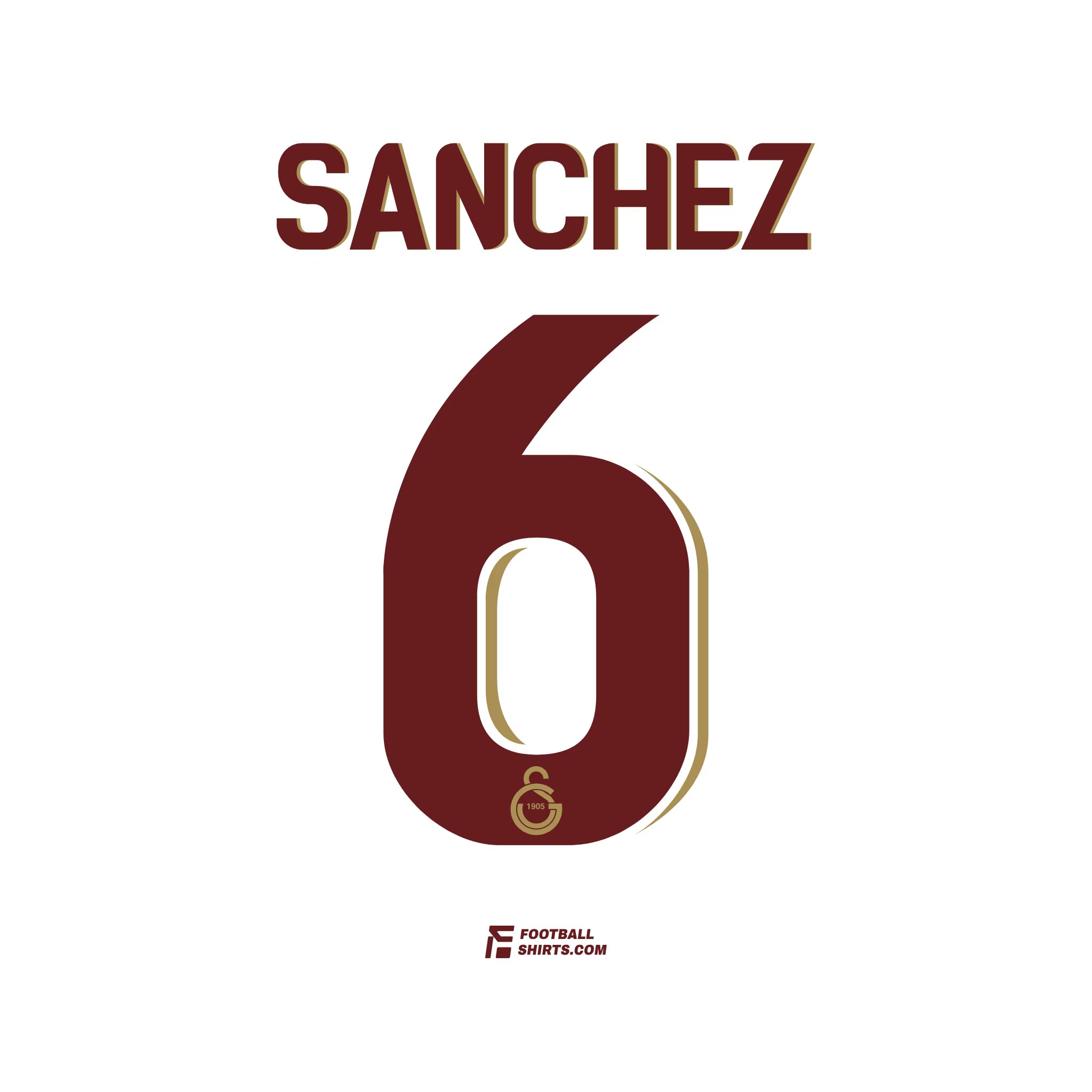 2023-26 Galatasaray Cup Heim/Auswärts/Drittes Sanchez #6 | Offizieller Flock