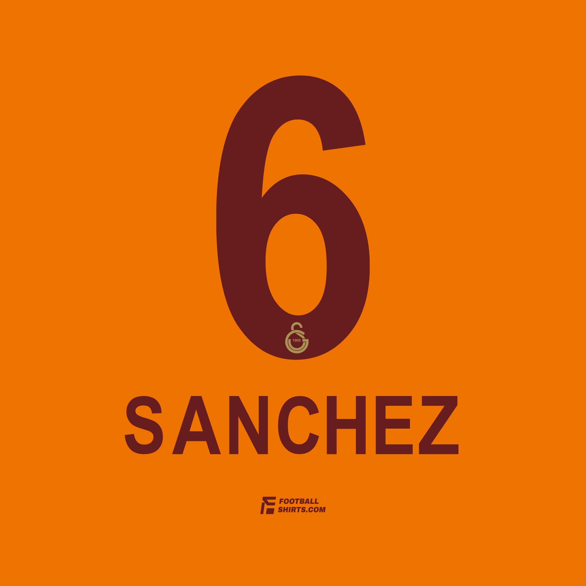 2023-26 Galatasaray Heim/Auswärts/Drittes Sanchez #6 | Offizieller Flock
