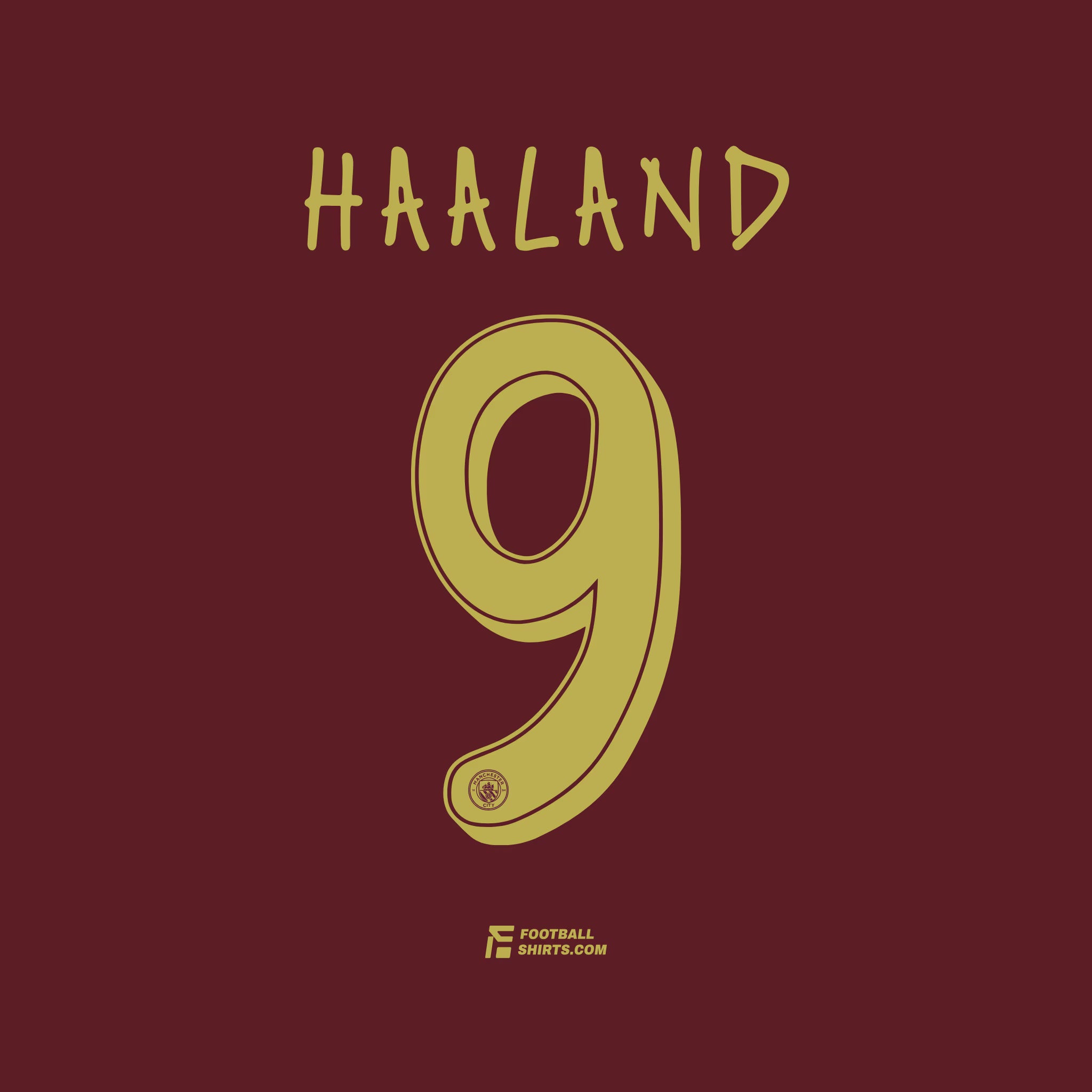 2024/25 Manchester City Cup Third Haaland #9 | Official Name Set