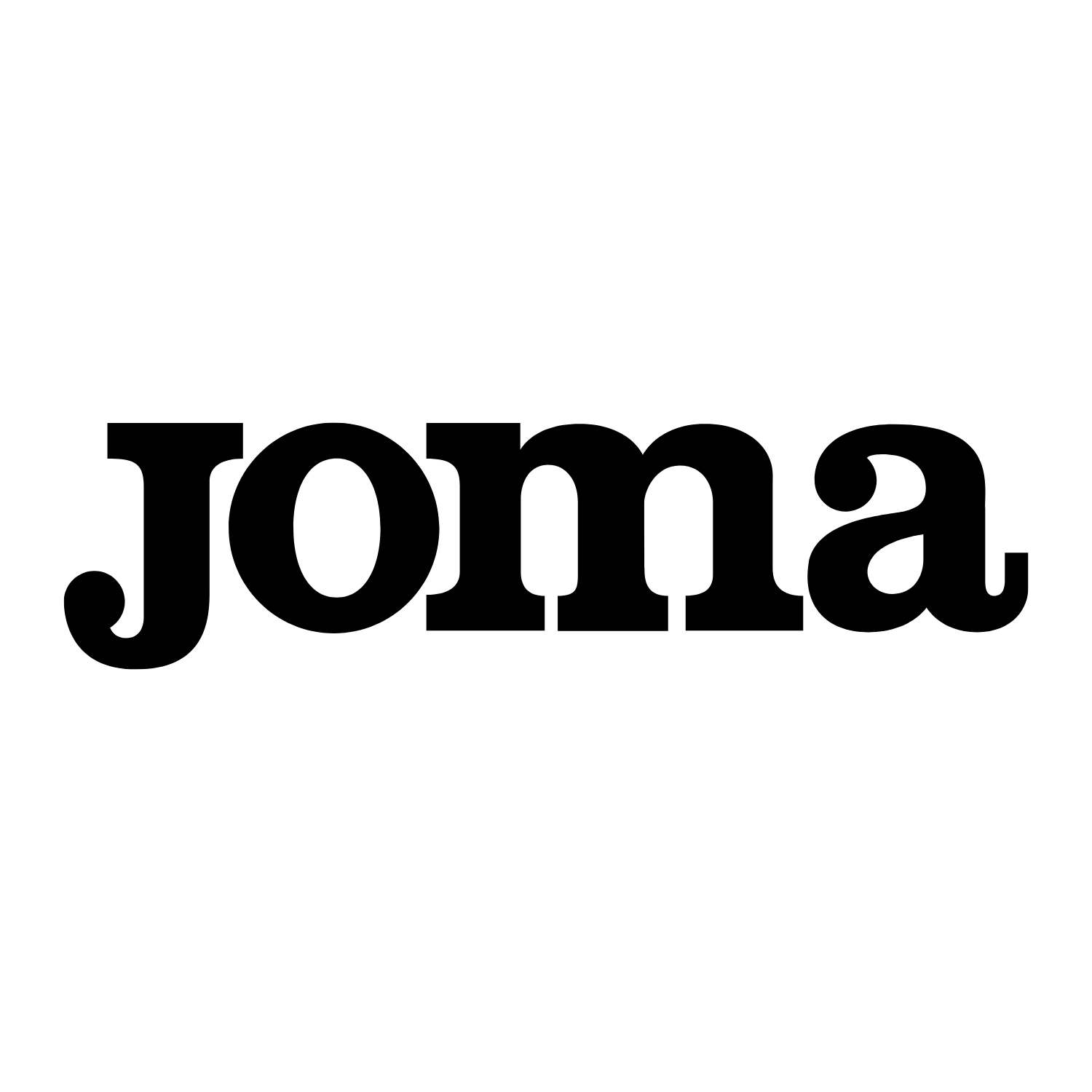 Black Joma sports logo (2025) – Spanish football kit manufacturer.