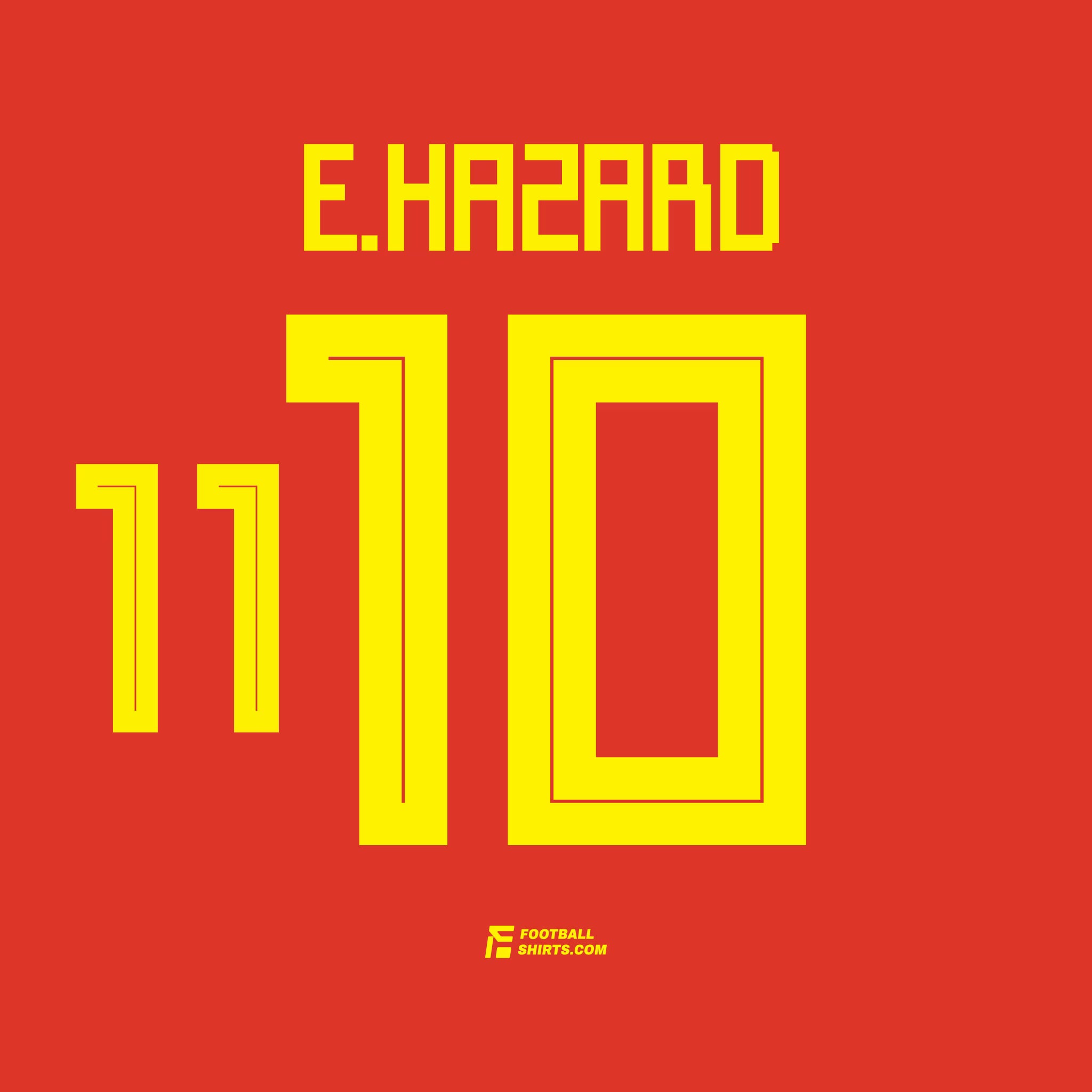 2018 Belgium Home E.Hazard #10 | Official Name Set
