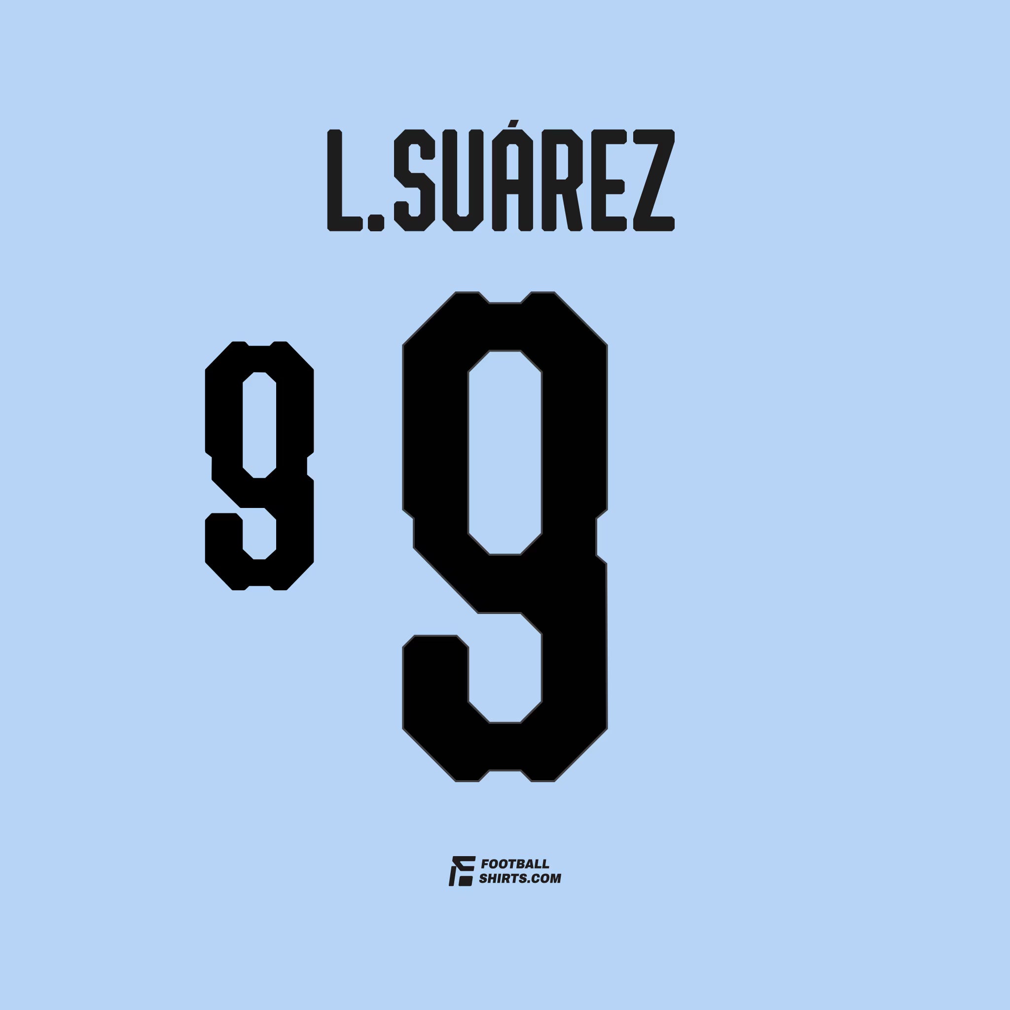 2018-2019 Uruguay Heim L.Suárez #9 | Offizieller Flock