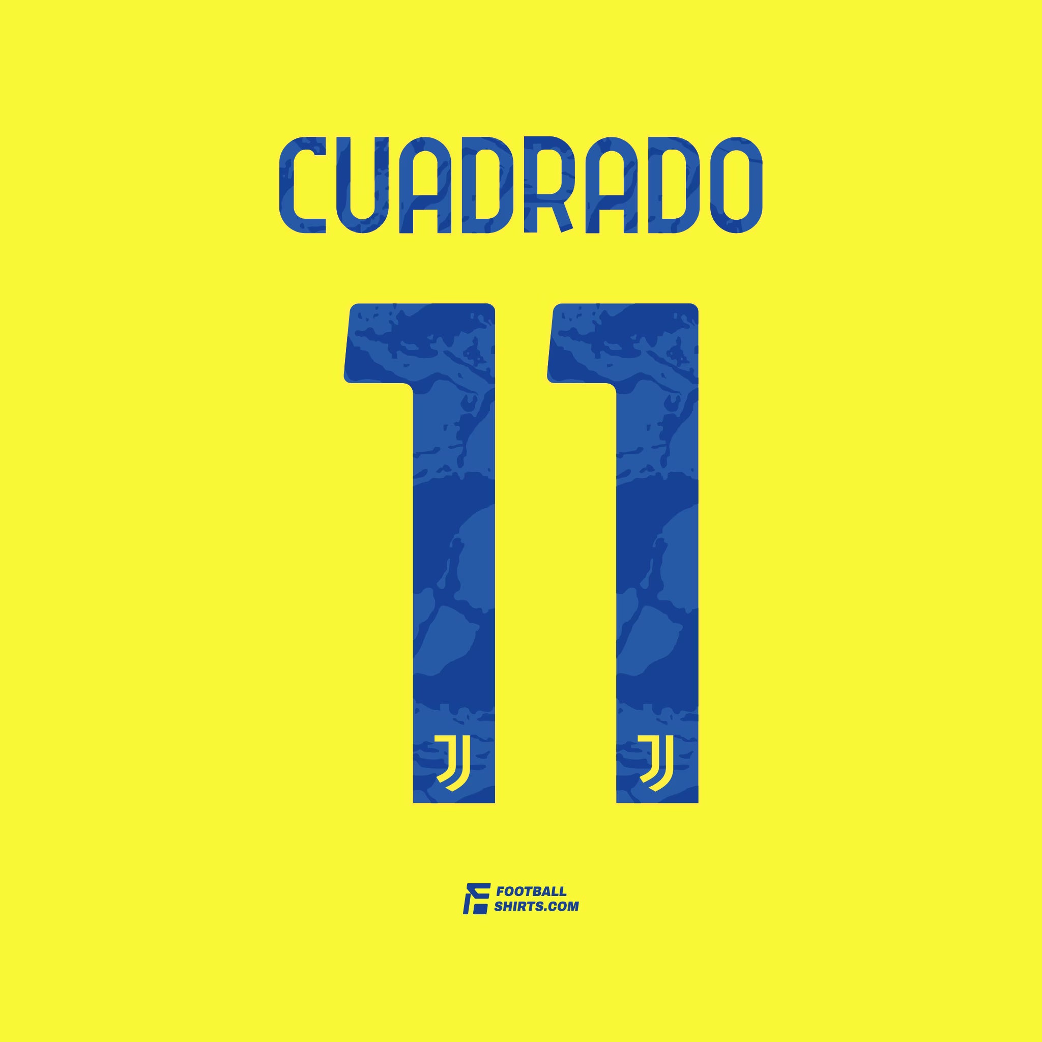 2021/22 Juventus Third Cuadrado #11 | Official Name Set