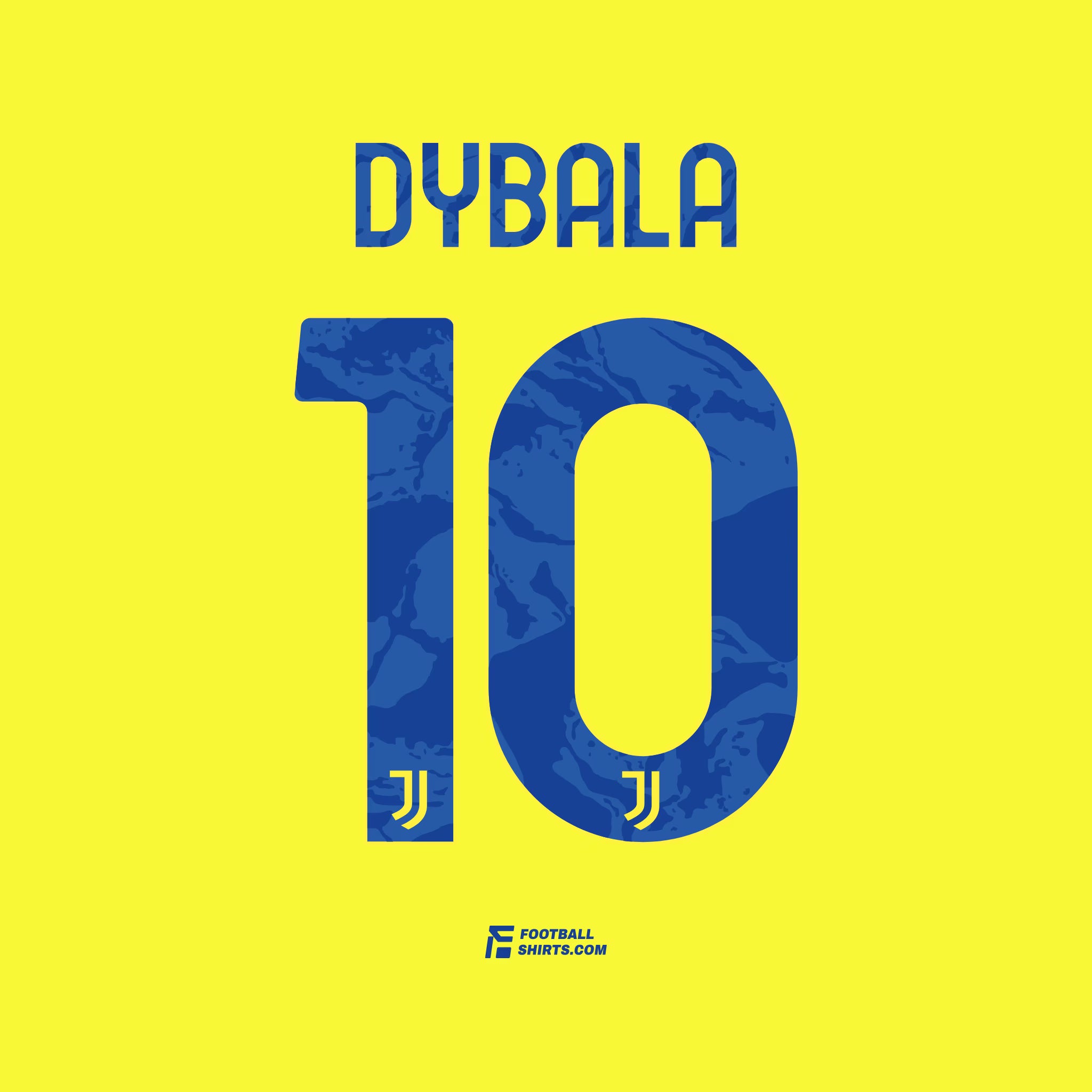 2021/22 Juventus Third Dybala #10 | Official Name Set
