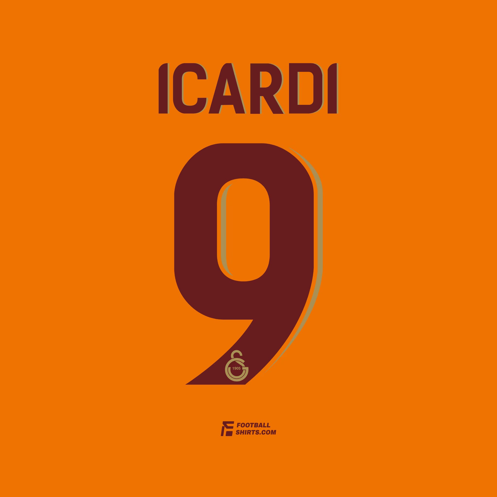 2022-26 Galatasaray Cup Heim/Auswärts/Drittes Icardi #9 | Offizieller Flock