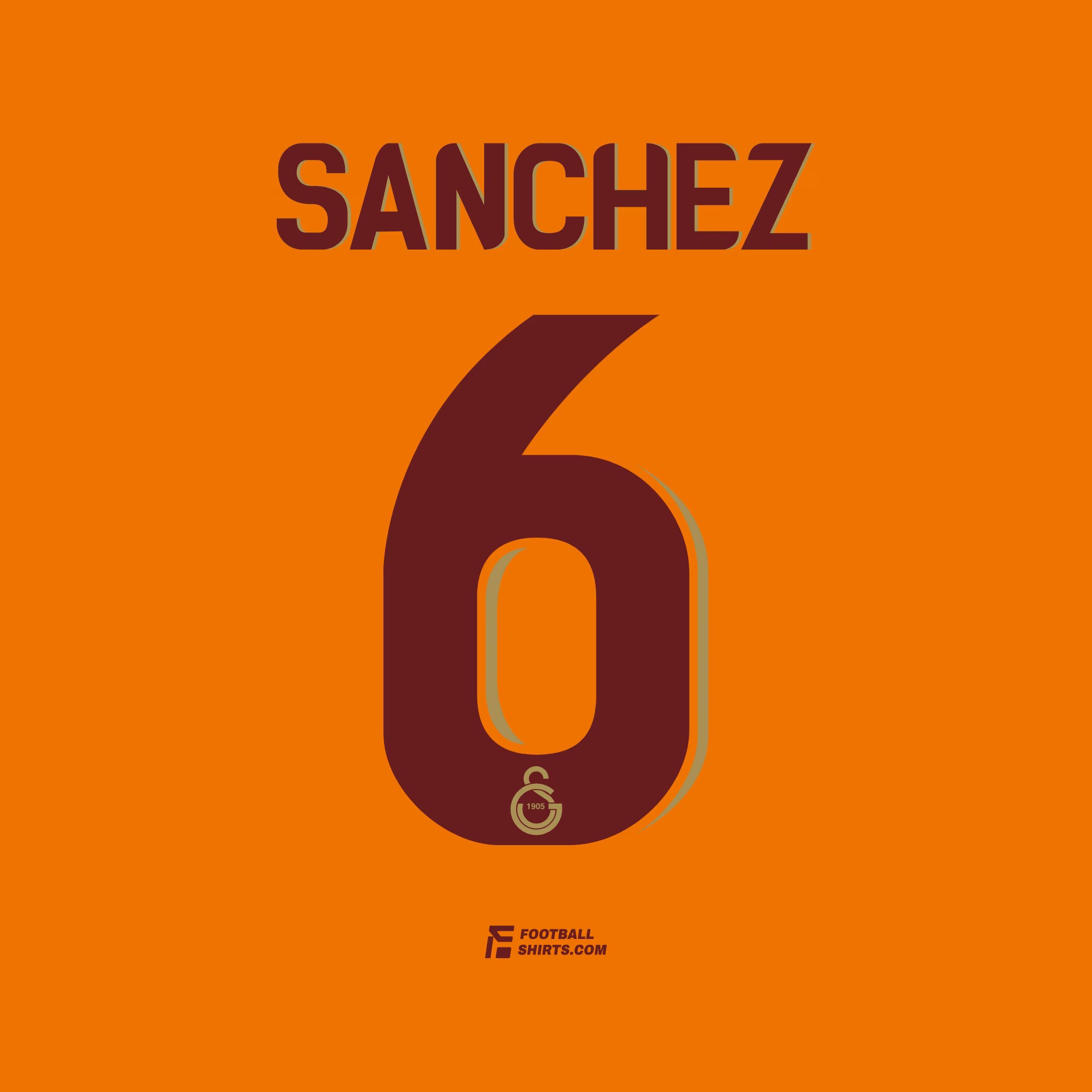 2023-26 Galatasaray Cup Heim/Auswärts/Drittes Sanchez #6 | Offizieller Flock