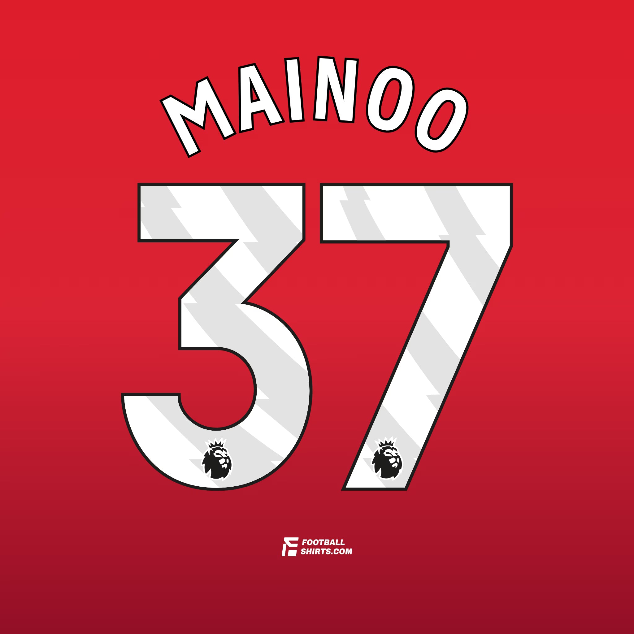2023-26 Manchester United Home/Away/Third Mainoo #37 | Official Name Set