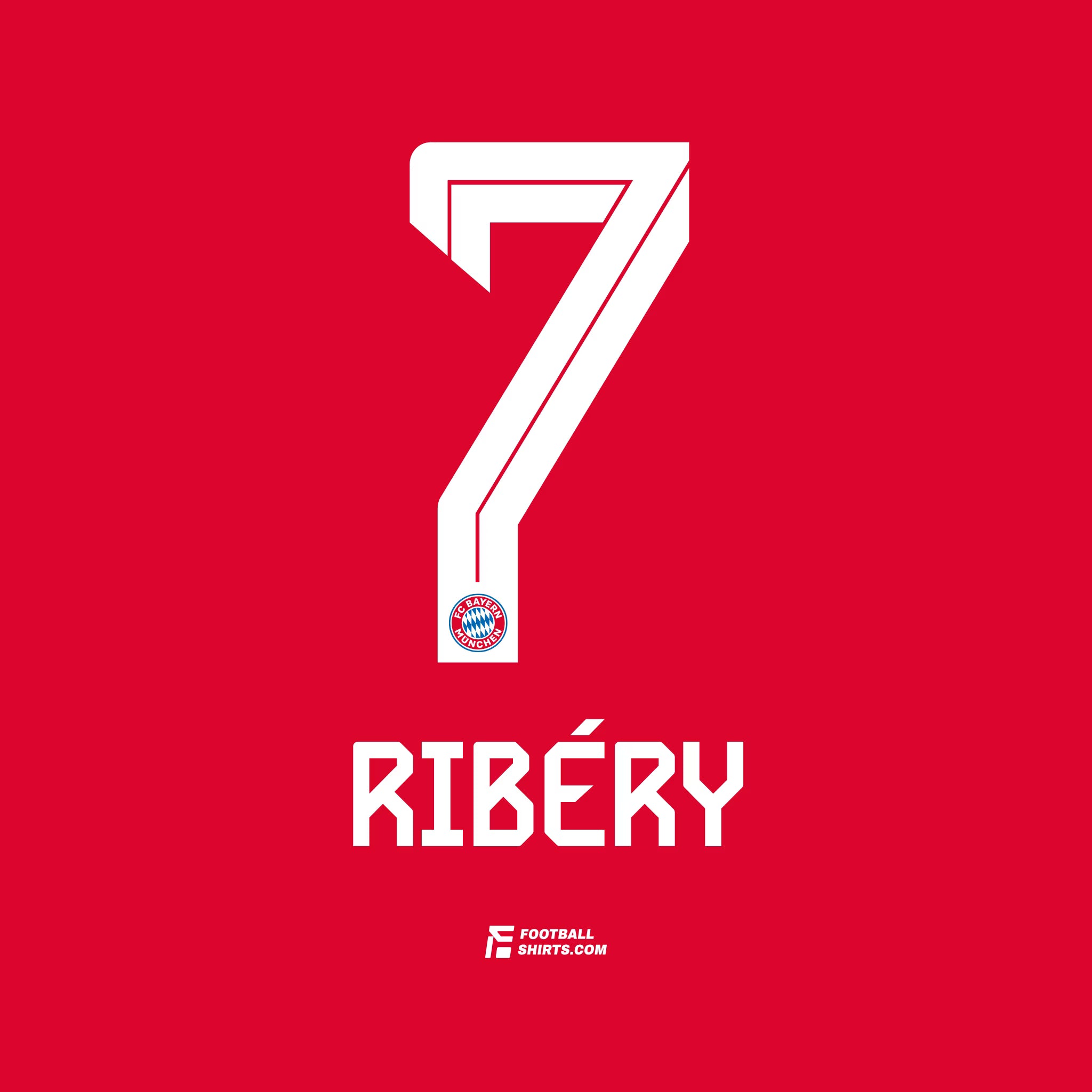 2025/26 FC Bayern Munich Home Ribéry #7 | Official Name Set