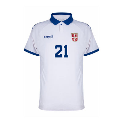 Serbie 2025-26 Maillot Extérieur Authentic | Samardžić #21 (Flocage fan style) | Capelli